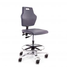 Score Arbeitsstuhl Pro 4401 mit Rollen und Fußstütze Schwarz