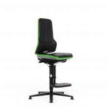 Bimos Arbeitsstuhl Neon mit Gleitern und Fußstütze Grün