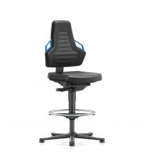 Bimos Arbeitsstuhl Nexxit mit Gleitern und Fußring Blau