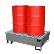 Leckwanne 800x1200x360mm (bxtxh), thermisch verzinkt inkl. Gitter