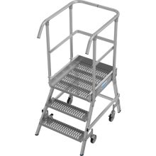Plattformtreppe Krause einseitig R13 Antirutsch Profilrost 3 Stufen 750 mm