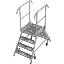 Plattformtreppe Krause doppelseitig R13 Profilrost 2x4 Stufen 1000mm