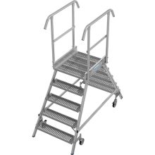 Plattformtreppe Krause beidseitig R13 Profilrost 2x5 Stufen 1200mm