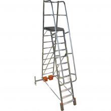 Plattformtreppe Krause Vario Compact mit Stabilisator 1365mm 12 Stufen 2750mm