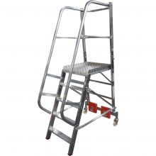 Plattformtreppe Krause Vario Compact mit Stabilisator 750mm 5 Stufen 1100mm