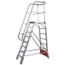 Plattformtreppe Krause Vario Compact mit Stabilisator 750mm 8 Stufen 1900mm