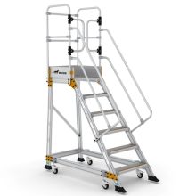 Plattformtreppe Wixor mit Federrollen 6 Stufen