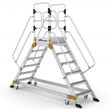 Plattformtreppe Wixor doppelt mit Federrollen 6 Stufen