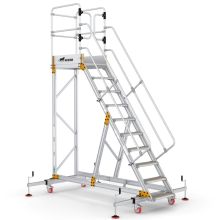 Plattformtreppe Wixor mit Stabilisator 10 Stufen