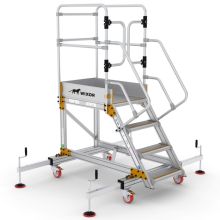 Plattformtreppe Wixor mit Stabilisator 4 Stufen