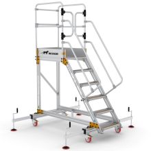 Plattformtreppe Wixor mit Stabilisator 6 Stufen