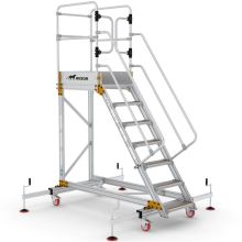 Plattformtreppe Wixor mit Stabilisator 7 Stufen