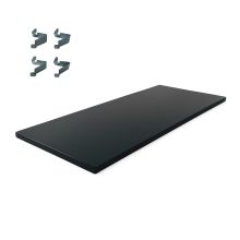 Zusätzlicher Fachboden für Flügeltürenschrank 1800x900x400 (hxbxt) schwarz