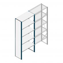 Beginnregal gebrauchte Nedcon Fachbodenregal 2000x970x500 mm (hxbxt) 5 Ebenen