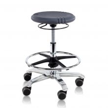 Score Arbeitshocker Opti 2210 mit Rollen und Fußring 52-70cm