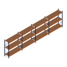 Vorteilsreihe Weitspannregal Kimer 1750x6250x600 mm (HxBxT) 3 Ebenen mit vormontierten Rahmen