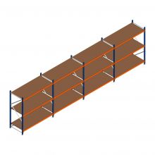 Vorteilsreihe Weitspannregal Kimer 1750x6250x800 mm (hxbxt) 3 Ebenen mit vormontierten Rahmen