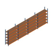 Vorteilsreihe Weitspannregal Kimer 2250x6250x600 mm (HxBxT) 5 Ebenen mit vormontierten Rahmen