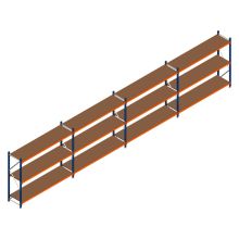 Vorteilsreihe Weitspannregal Kimer 1750x9250x600 mm (HxBxT) 3 Ebenen mit vormontierten Rahmen