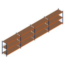 Vorteilsreihe Weitspannregal Kimer 1750x9250x800 mm (HxBxT) 3 Ebenen mit vormontierten Rahmen