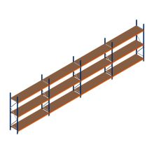 Vorteilsreihe Weitspannregal Kimer 2250x9250x600 mm (HxBxT) 3 Ebenen mit vormontierten Rahmen
