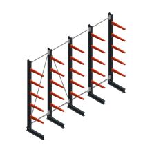 Vorteilsreihe Medium einseitiges Kragarmregal 3000x4000x600 mm (HxBxT) 5 Ebenen 290/Arm
