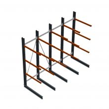 Vorteilsreihe schwere Kragarmregal einseitig 4000x4891x1500mm (hxbxt) 3 Ebenen