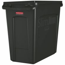 Slim Jim Behälter mit Lüftungsschlitzen, 87ltr schwarz, Rubbermaid