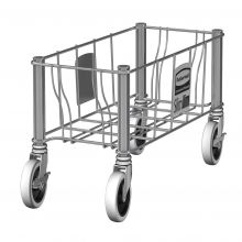 Edelstahl-Dolly für Slim Jim Abfallbehälter einfach, für 60 und 87ltr verzinkt