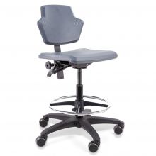 Score Arbeitsstuhl Spirit 1501 mit Rollen und Fußring Schwarz