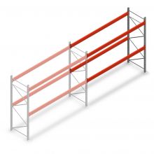 Palettenregal AR T2 2500x3600x1100mm (hxbxt) 2 Ebenen 2252kg/Eb. Anbauregal