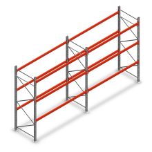 Kombiangebot Palettenregal AR T2 3500x5640x1100 mm (HxBxT) 3 Ebenen 2844kg/Eb. mit vormontierten Rahmen