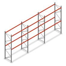 Vorteilsreihe Palettenregal AR T2 4000x8420x1100mm (HxBxT) 2 Ebenen 2844kg/Eb.