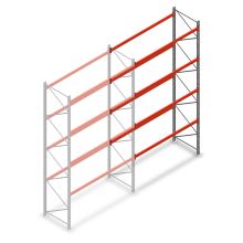 Palettenregal AR T2 4500x2700x1100 mm (HxBxT) 4 Ebenen 1820kg/Ebene Anbauregal