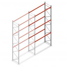 Palettenregal AR T2 6000x2700x1100mm (hxbxt) 3 Ebenen 2844kg/Eb. Anbauregal