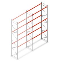 Palettenregal AR T2 6000x2700x1100mm (HxBxT) 3 Ebenen 2844kg/Eb. Anbauregal