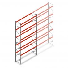Palettenregal AR T2 8000x3600x1100mm (hxbxt) 5 Ebenen 3004kg/niv Anfangsregal mit vormontierten Rahmen