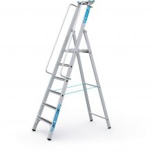 Treppenleiter mit extra großem Plattform Zarges Meistertritt S 6 Stufen