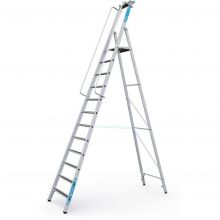 Treppe mit extra großer Plattform Zarges Meistertritt S 12 Stufen