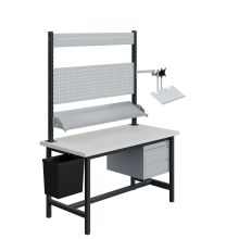 Arbeitstisch Sofame Laminat 30mm 1500x750x830mm 500kg Anthrazit
