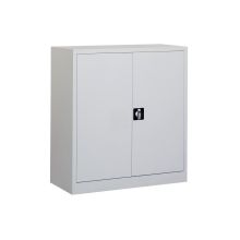 Abschließbarer Metall-Flügeltürenschrank, Lager-Schrank 1000x800x380 mm (hxbxt) grau