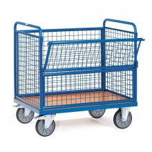 Plattformwagen 600 kg 1000x700 mit Gitterwänden