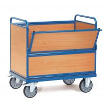 Plattformwagen 600 kg 1000x700 mit Holzseitenwänden