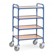 Beistellwagen 250 kg mit 4 Holzetagen 630x470