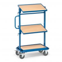 Beistellwagen 200 kg mit 3 kippbaren Holzetagen