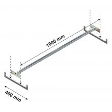 Kleiderstange Ebene Medium Duty 1000x400 mm (bxt)