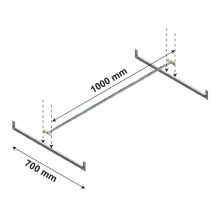 Kleiderstange Ebene Medium Duty 1000x700 mm (bxt)