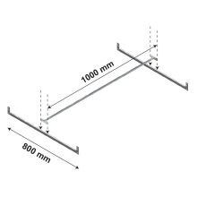 Kleiderstange Ebene Medium Duty 1000x800 mm (bxt)