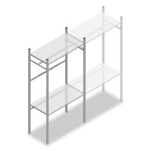 Konfektionsregal Medium Duty 2000x1000x500 mm (HxBxT) 1 Stange 2 Fachböden Grundregal