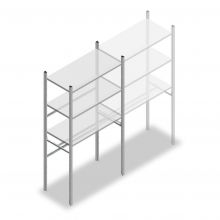 Kleiderregal Medium Duty 2000x1000x500 mm (hxbxt) 1 Stange 3 Fachböden Anfangsregal